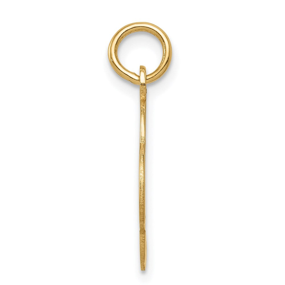 14k Plain .027 Gauge Engravable Quadrafoil Disc Charm