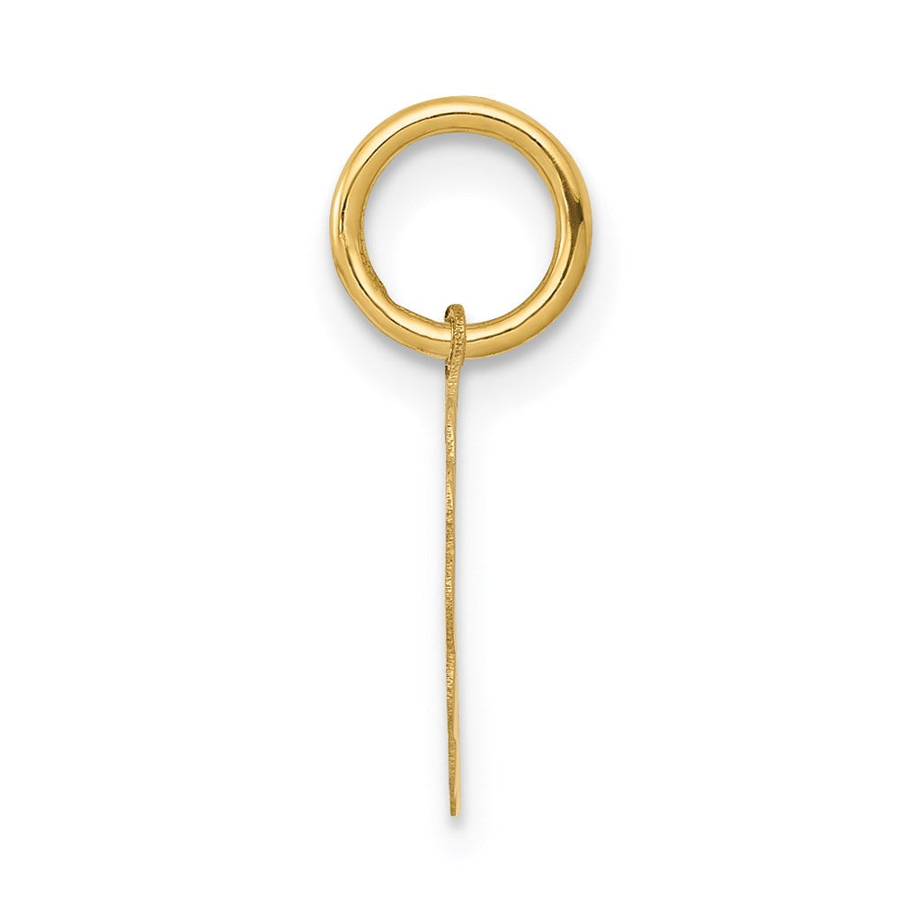 14k Boy Head on .009 Gauge Engravable Scalloped Disc Charm