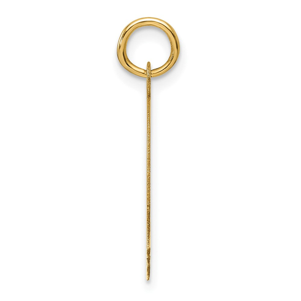 14k Plain Medium .013 Gauge Facing Right Engravable Boy Head Charm