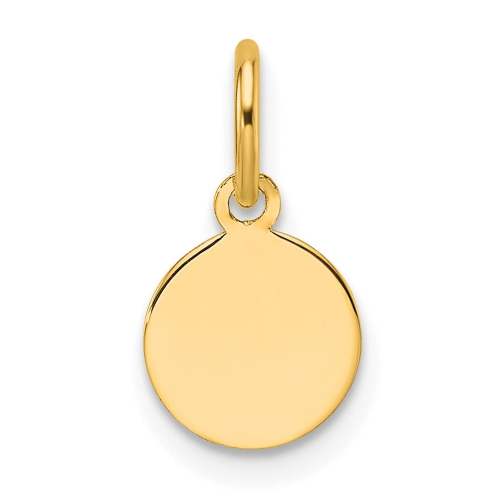 14k Plain .011 Gauge Circular Engravable Disc Charm
