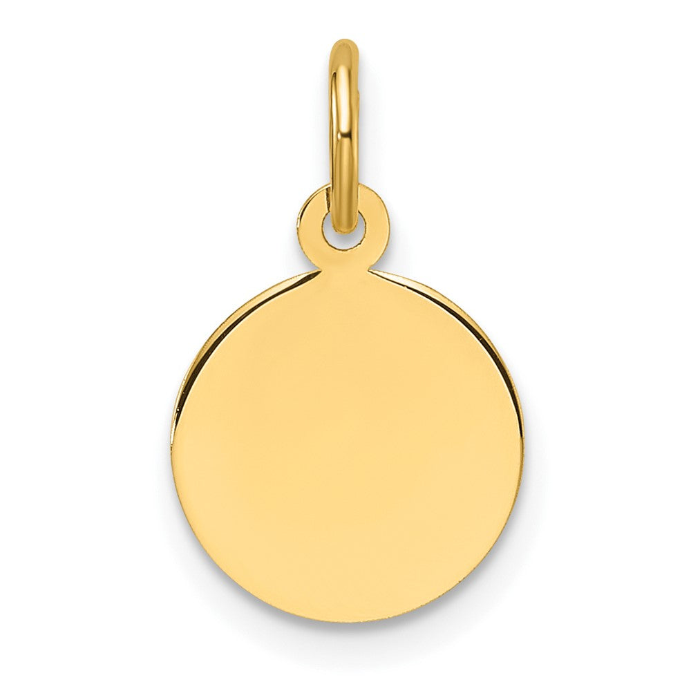 14k Plain .018 Gauge Circular Engravable Disc Charm