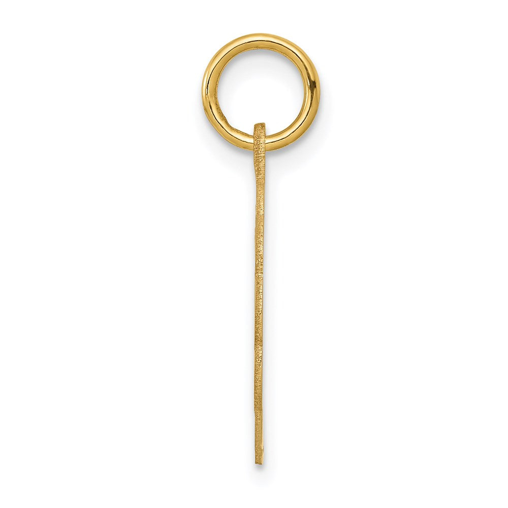 14k Boy Head on .009 Gauge Engravable Scalloped Disc Charm