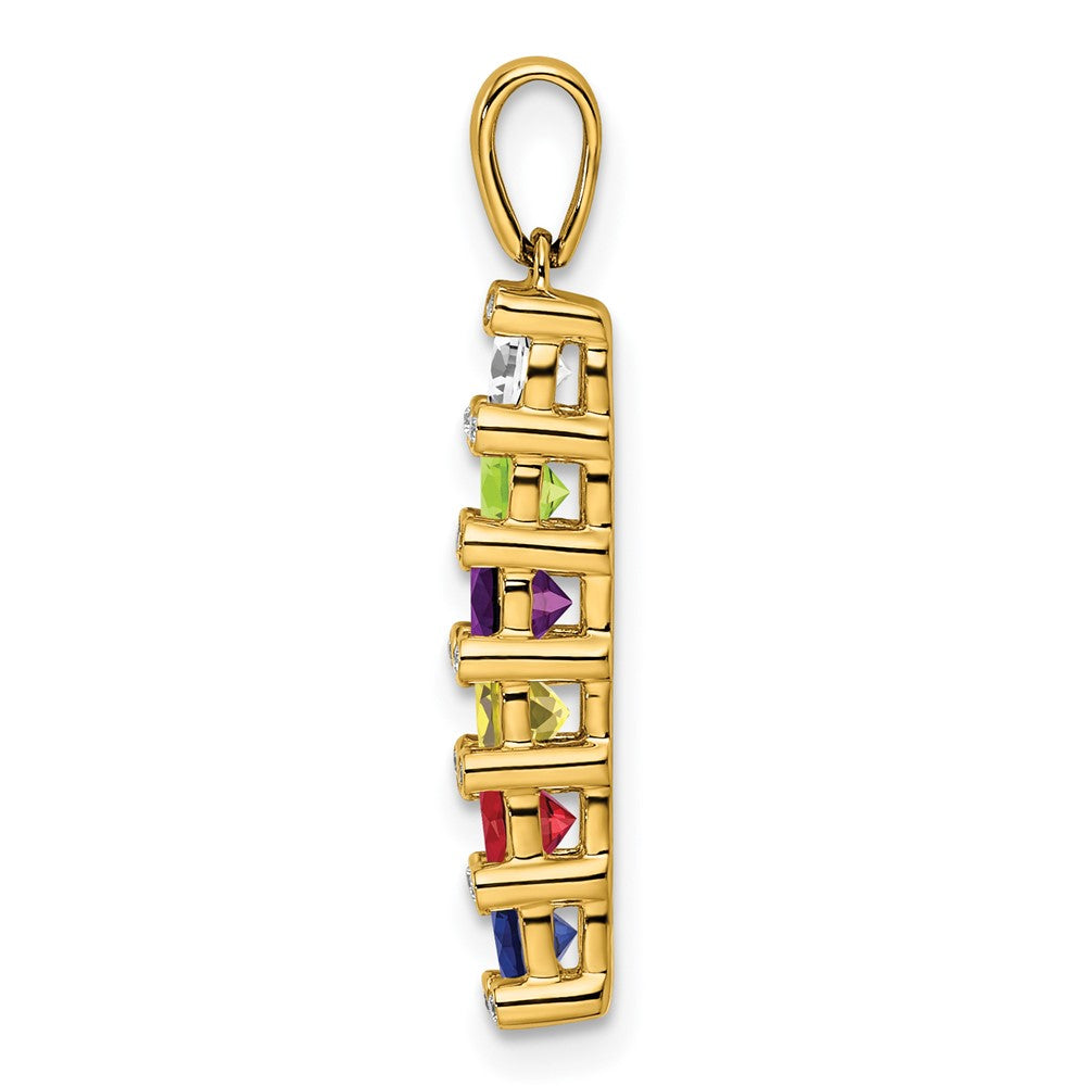 14K Family Jewelry Diamond Semi-Set Pendant