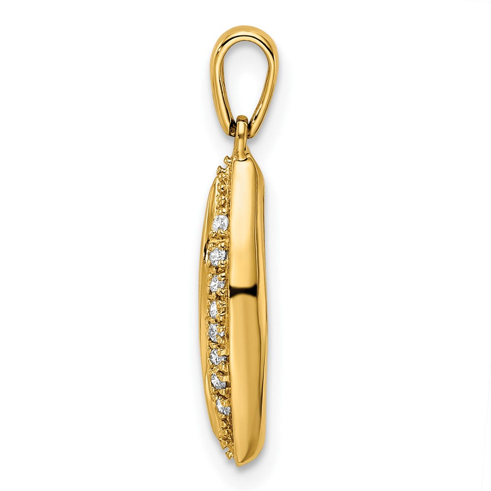 14K Family Jewelry Genuine Stone & Diamond Set Pendant