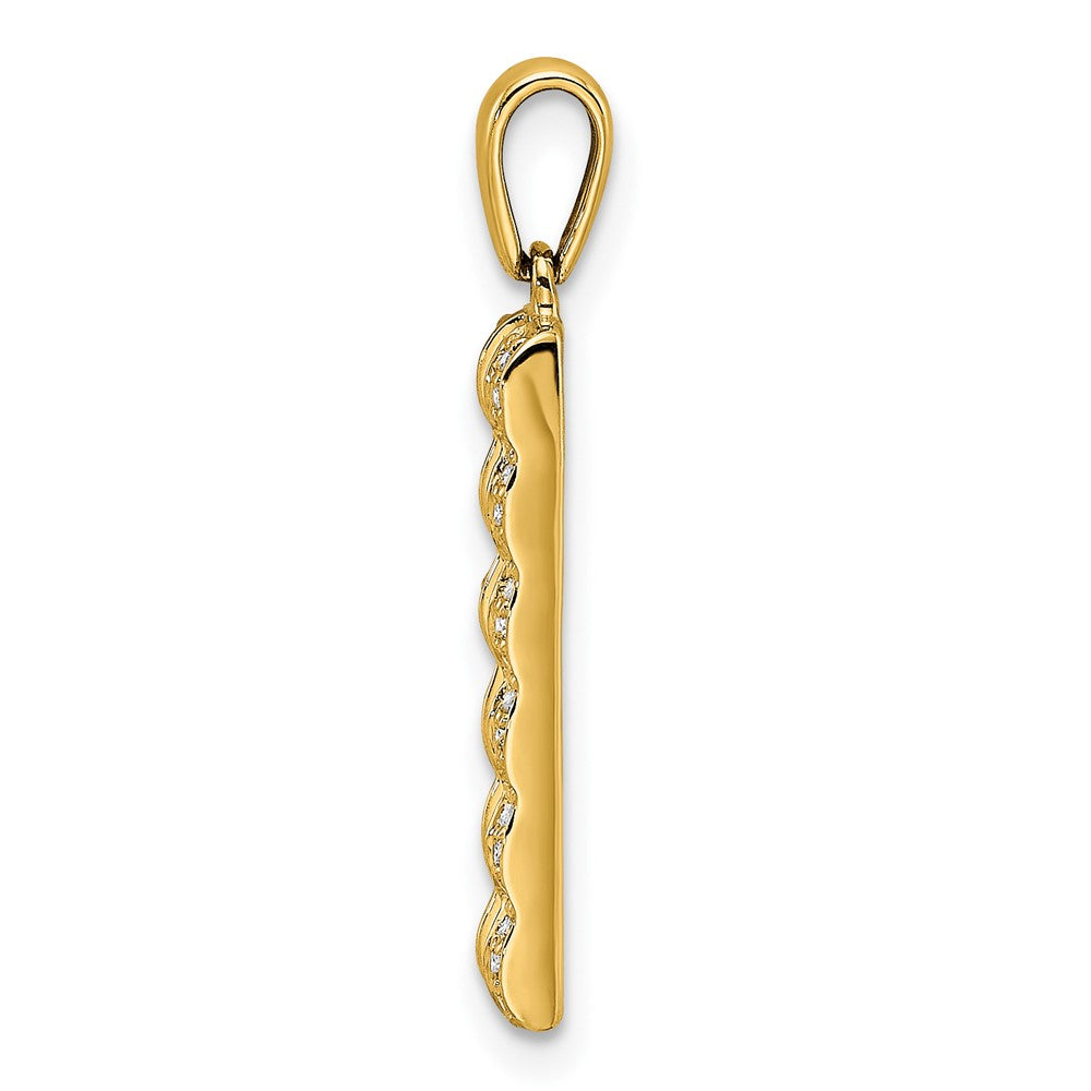 14K Family Jewelry Geniune Stone & Diamond Set Pendant