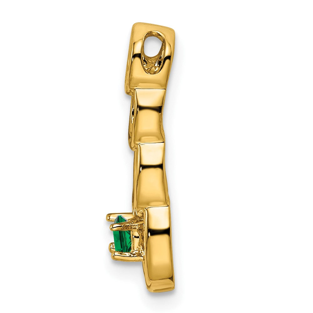 14k 1 Synthetic Stone Family Pendant
