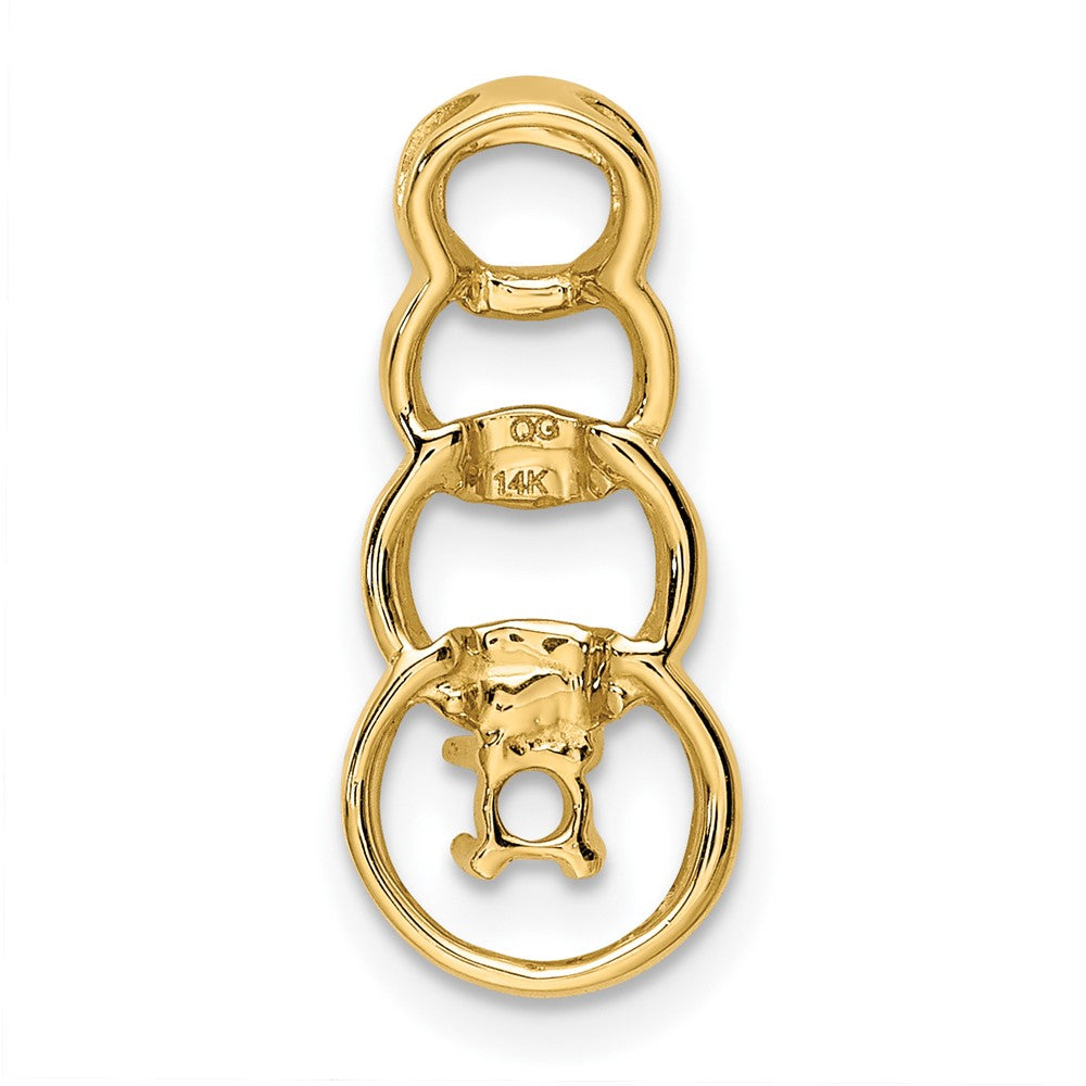 14k 1 Genuine Stone Family Pendant