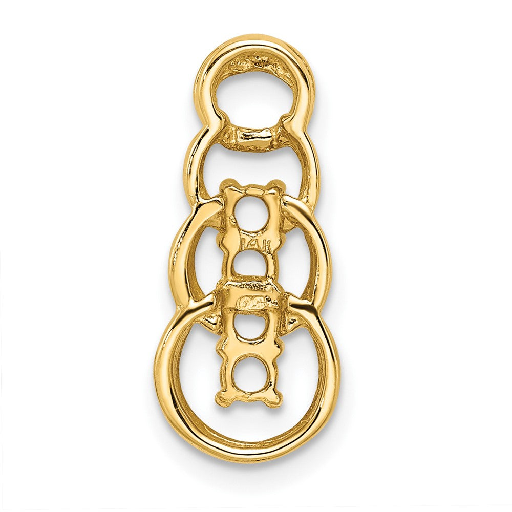 14k 4 Genuine Stone Family Pendant