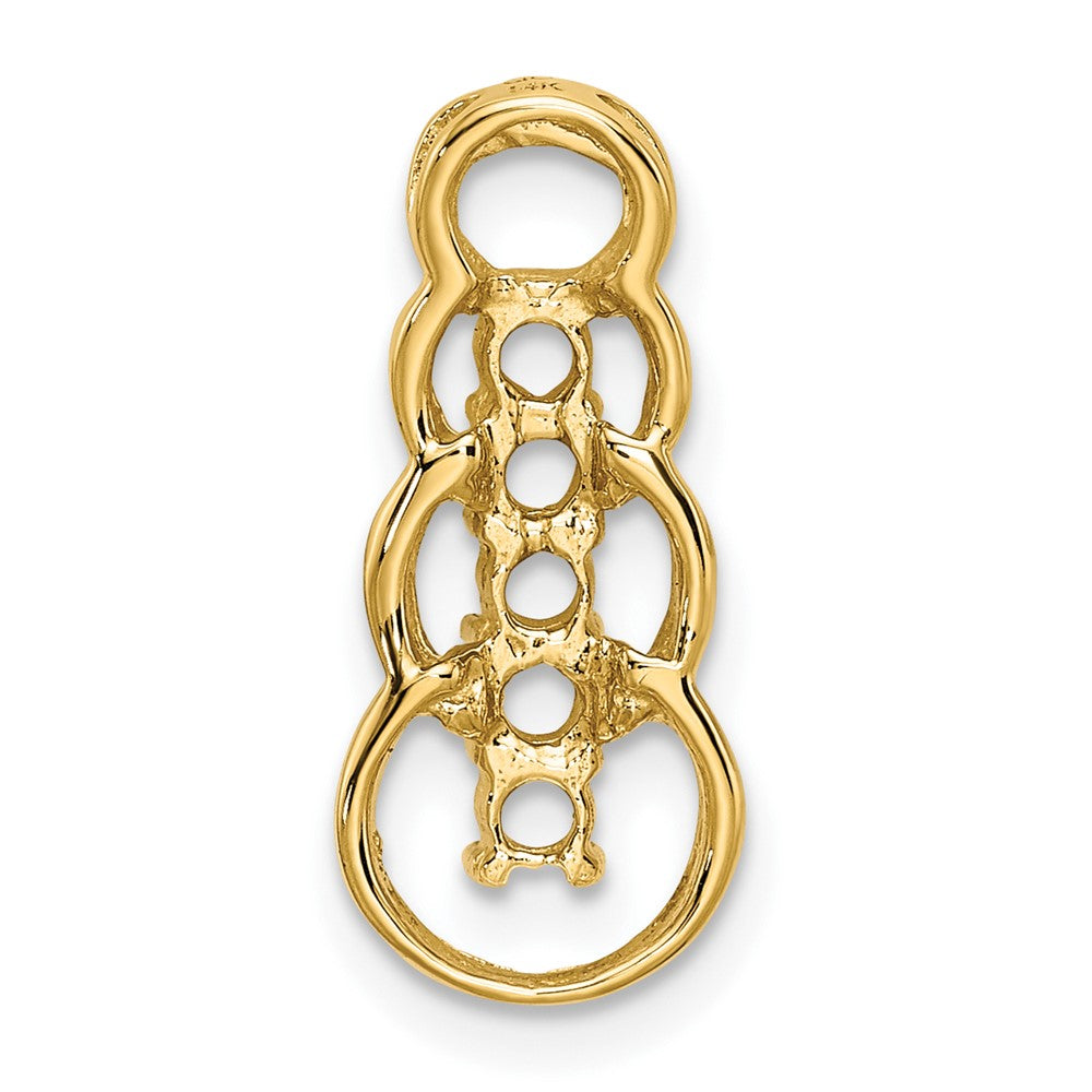 14k 5 Genuine Stone Family Pendant