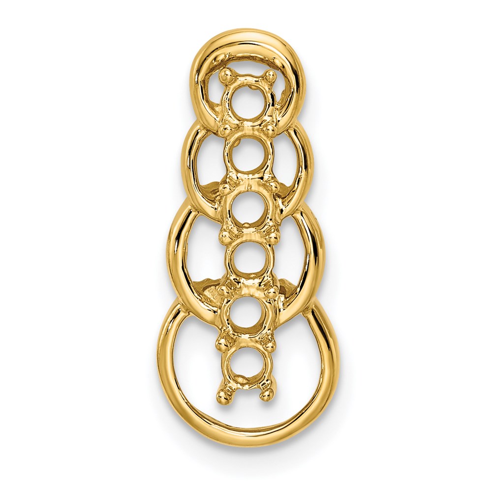 14k 6 Synthetic Stone Family Pendant