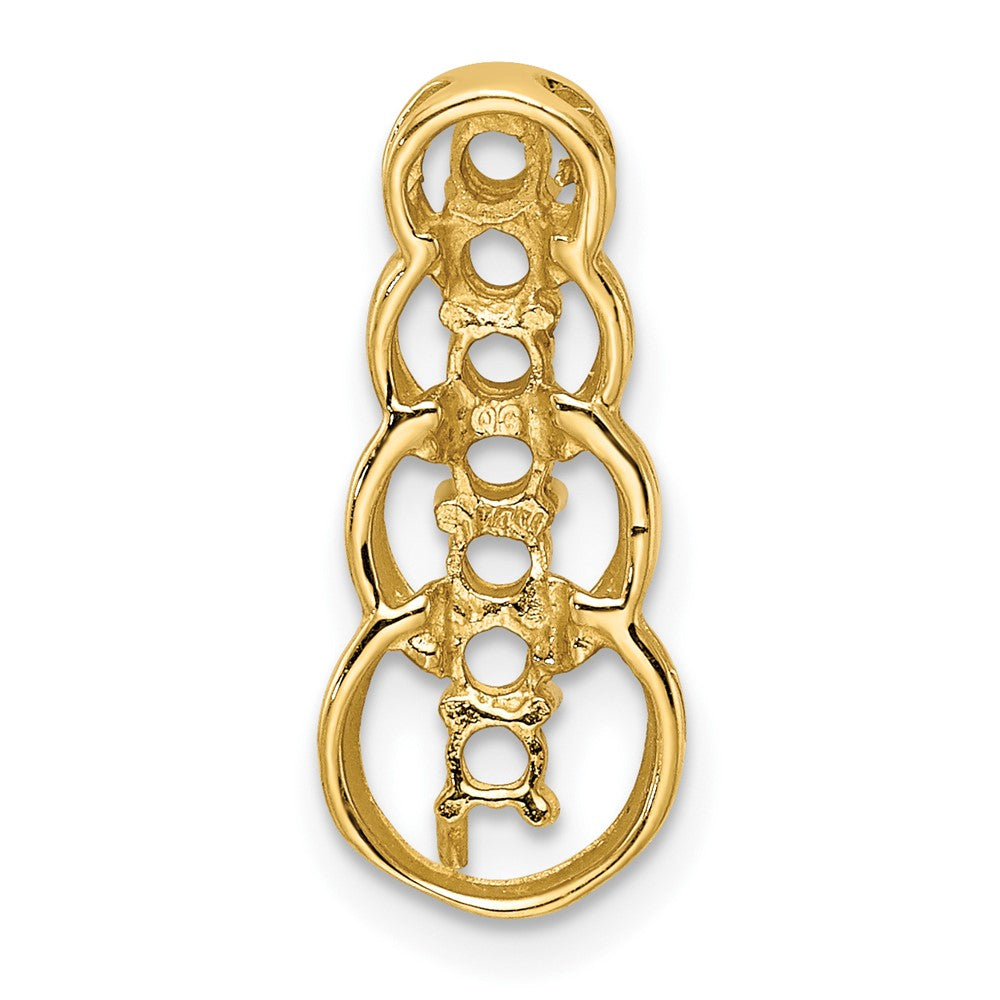 14k 7 Genuine Stone Family Pendant