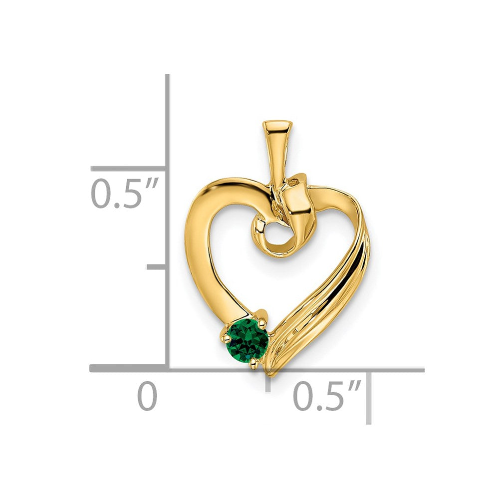14k 1 Synthetic Stone Family Pendant
