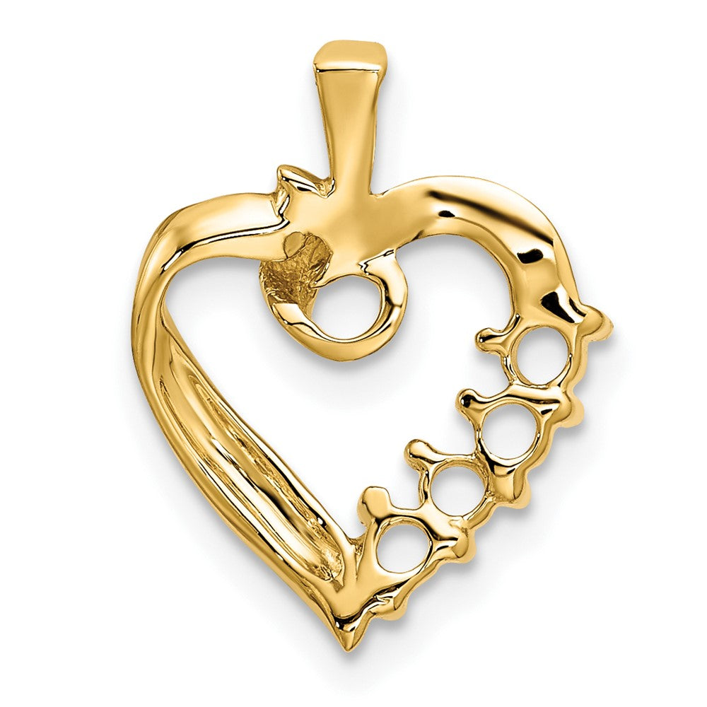14k 4 Synthetic Stone Family Pendant