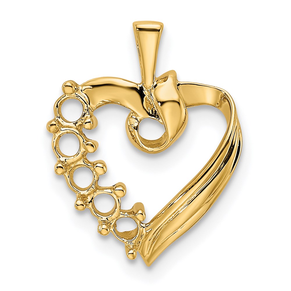 14k 5 Genuine Stone Family Pendant