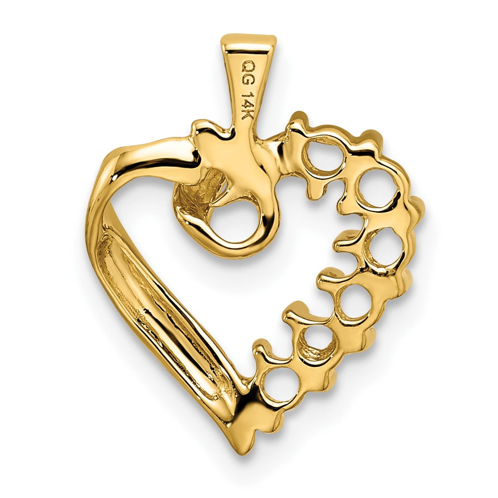 14ky 6 Genuine Stone Family Pendant