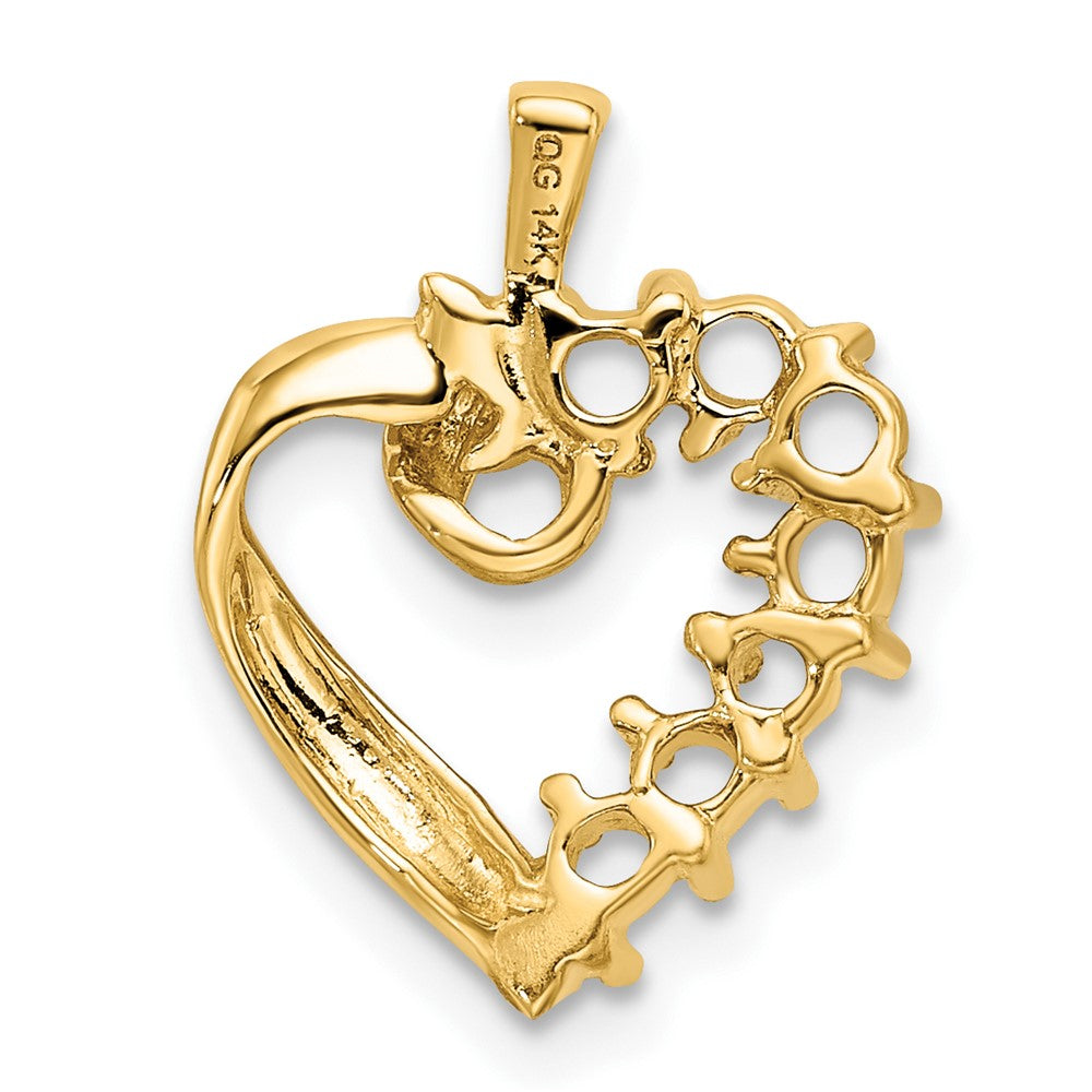 14k 7 Genuine Stone Family Pendant