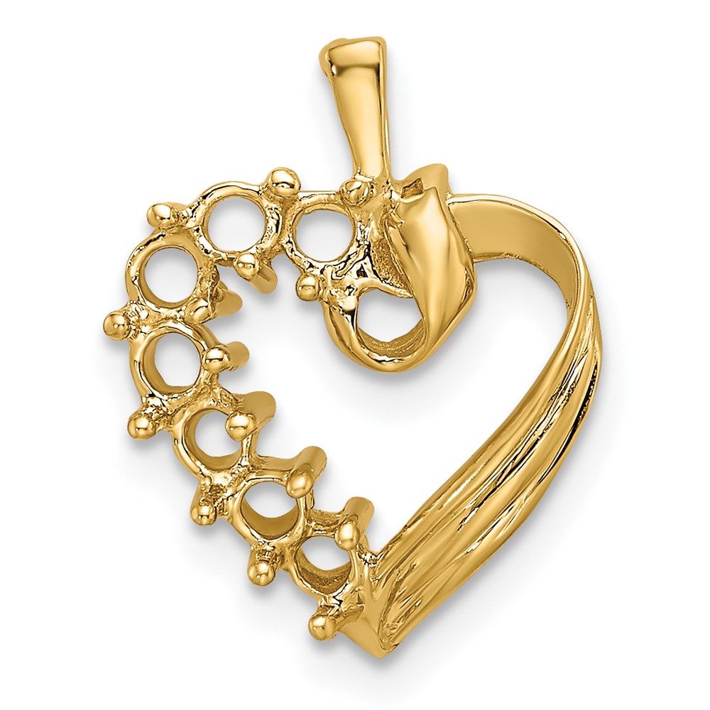 14k 7 Genuine Stone Family Pendant