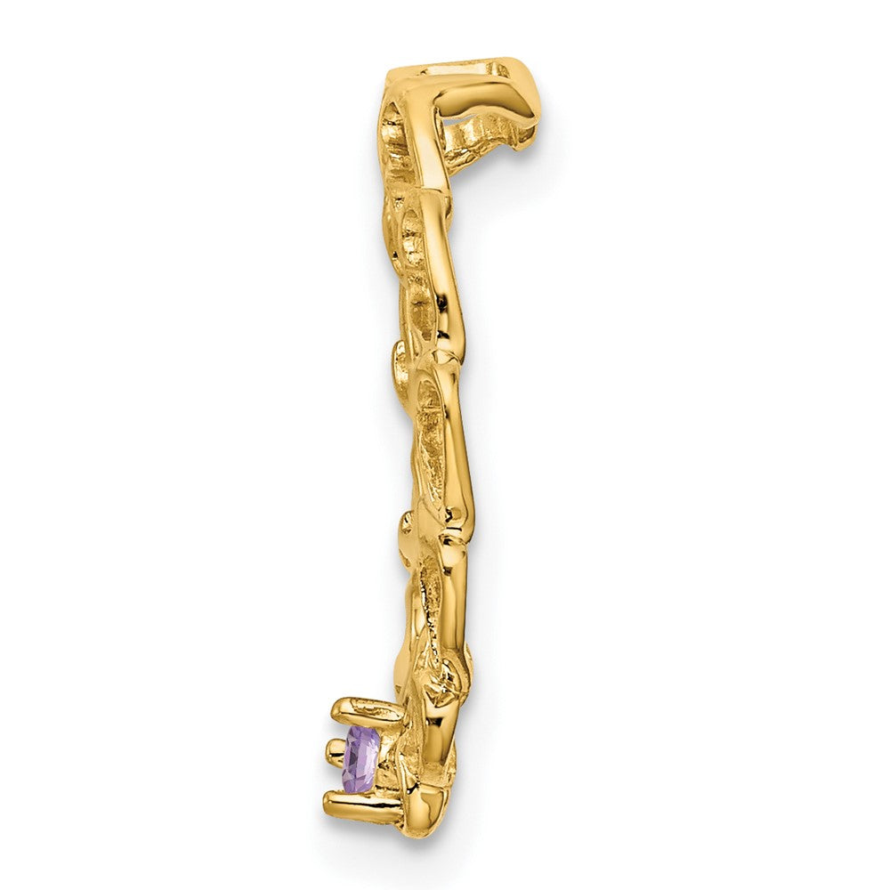 14k 1 Synthetic Stone Family Pendant