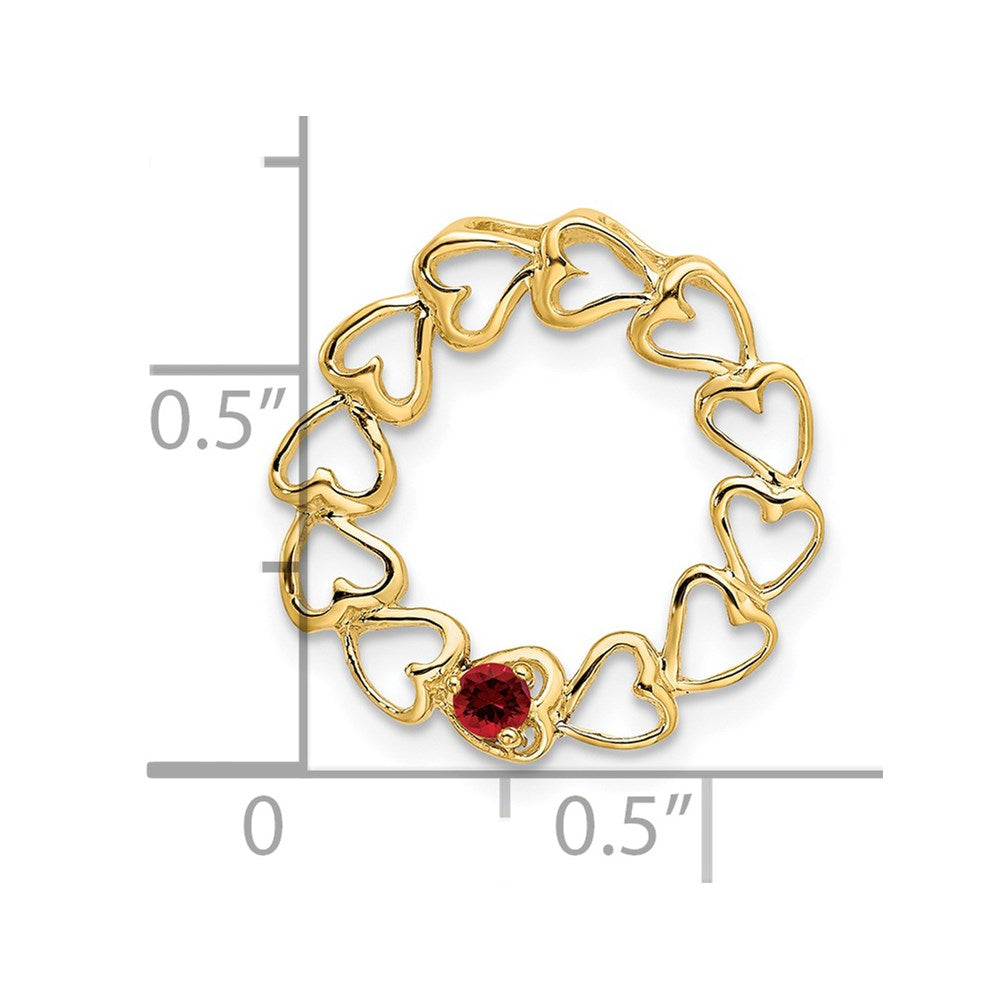 14k 1 Synthetic Stone Family Pendant