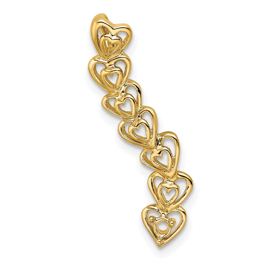 14k 1 Synthetic Stone Family Pendant