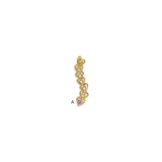 14k 1 Synthetic Stone Family Pendant