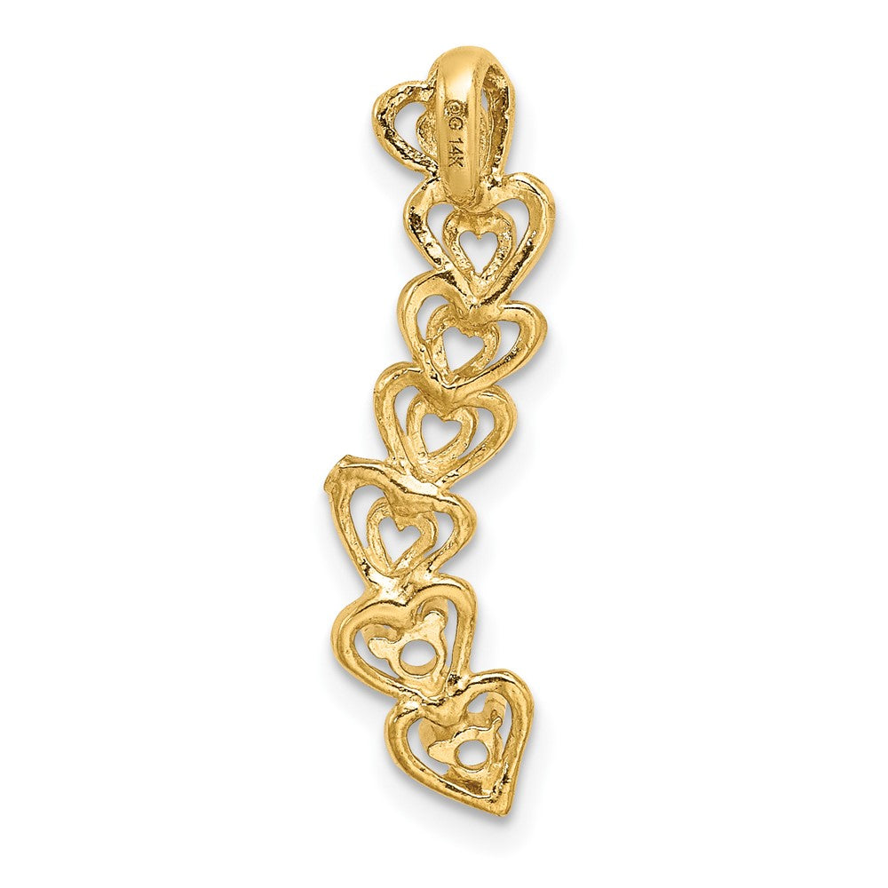 14k 2 Synthetic Stone Family Pendant