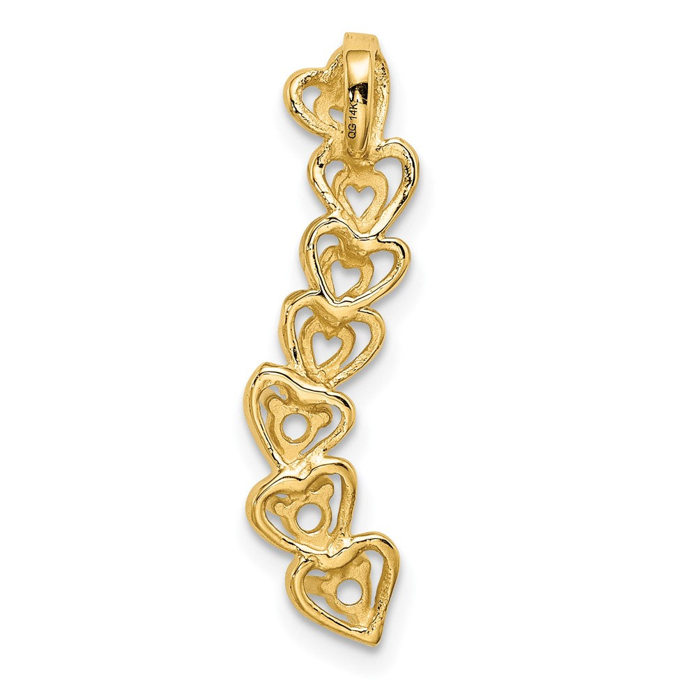 14k 3 Genuine Stone Family Pendant