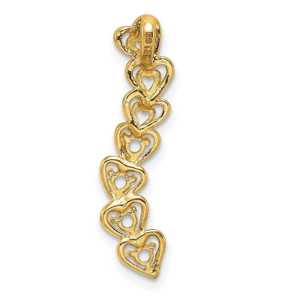 14ky 4 Synthetic Stone Family Pendant