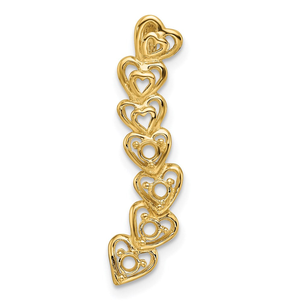 14k 4 Genuine Stone Family Pendant