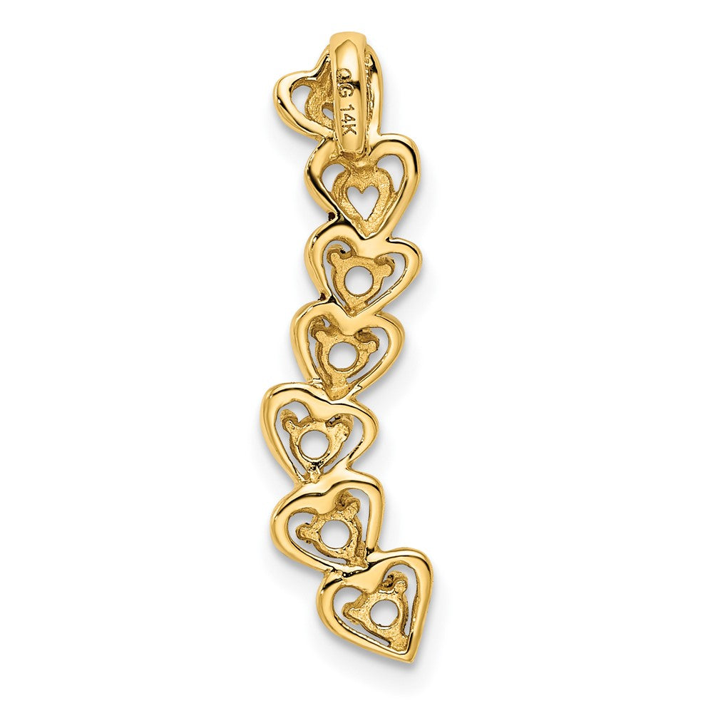 14k 5 Genuine Stone Family Pendant