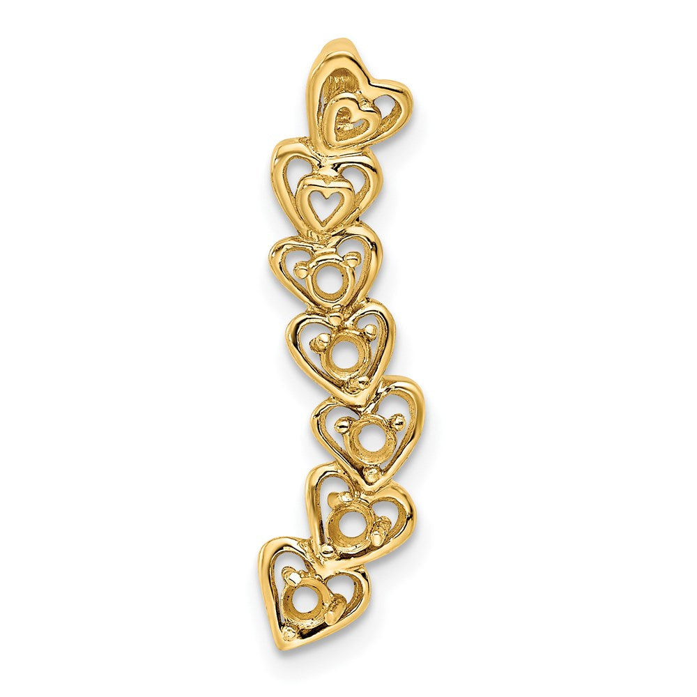 14k 5 Genuine Stone Family Pendant