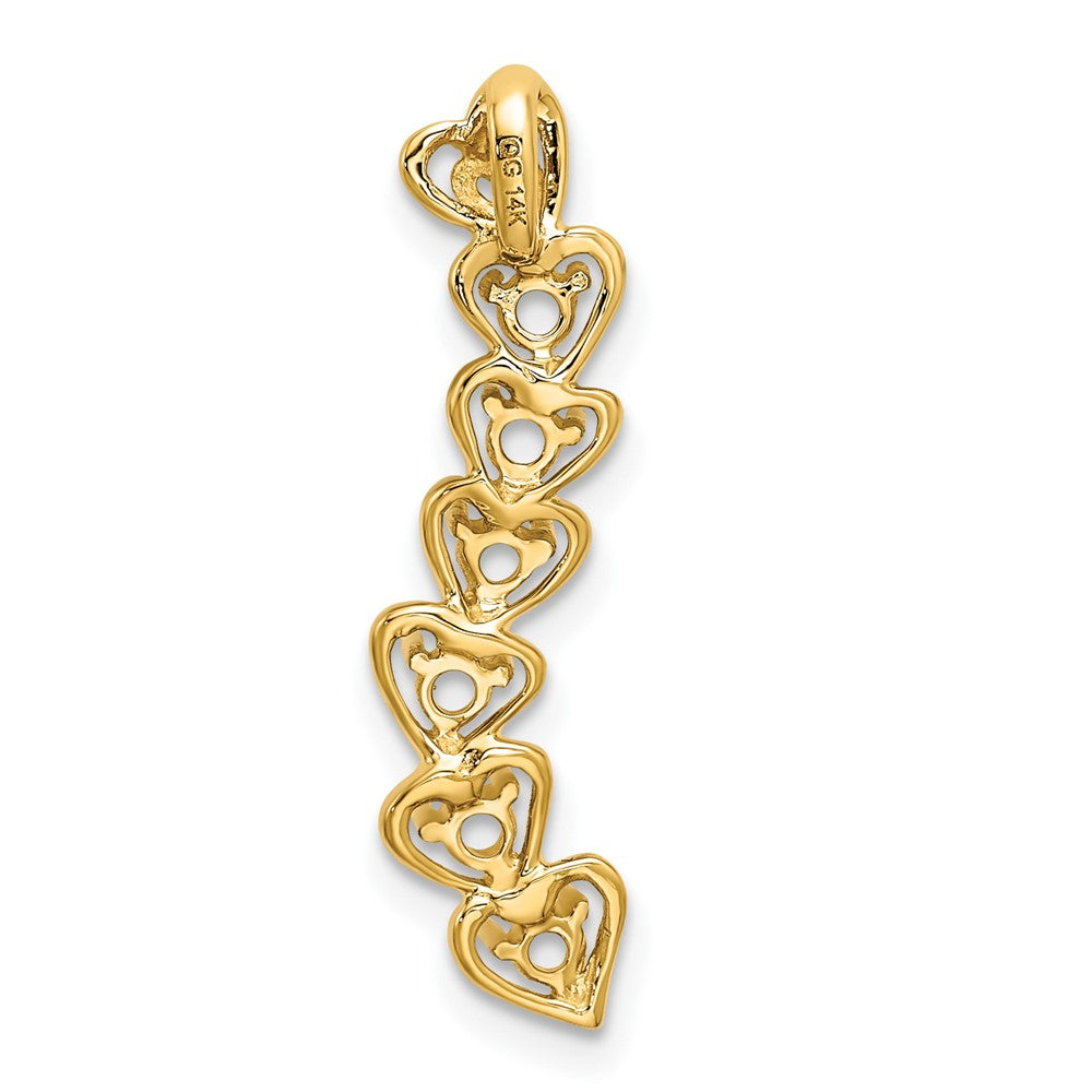 14k 6 Synthetic Stone Family Pendant