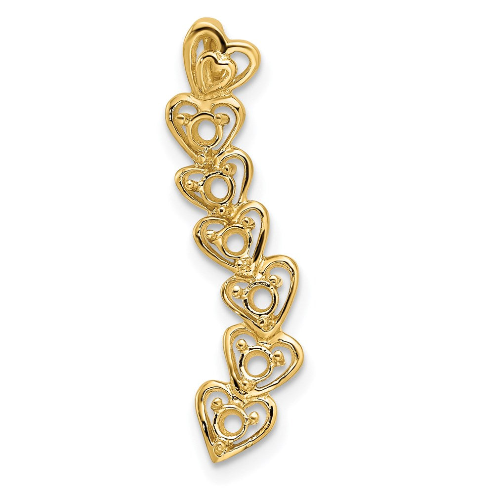 14k 6 Genuine Stone Family Pendant