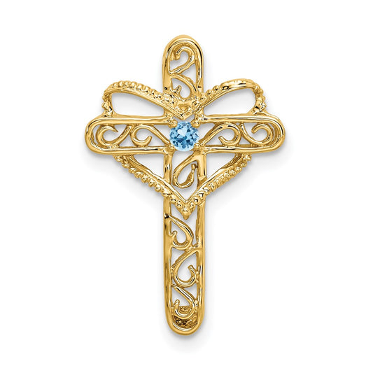 14k 2mm Synthetic Family Jewelry Pendant
