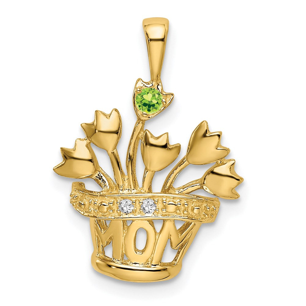 14k Genuine VS Diamond Mother's Pendant