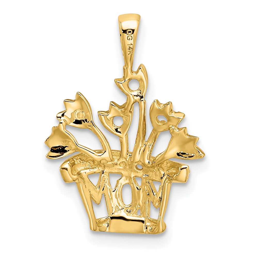 14k Genuine A Diamond Mother's Pendant