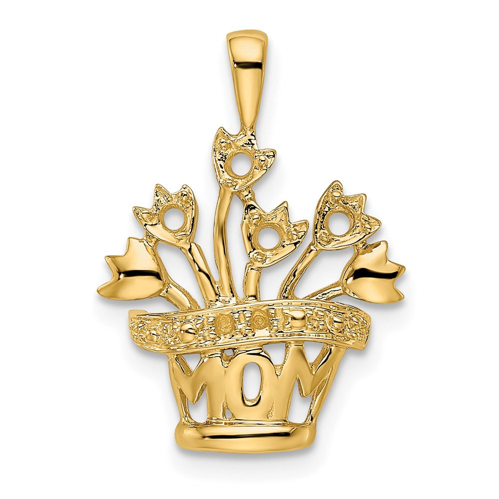 14k Genuine VS Diamond Mother's Pendant