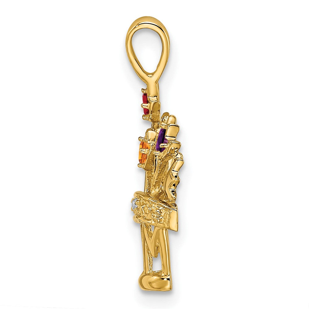 14k Genuine VS Diamond Mother's Pendant
