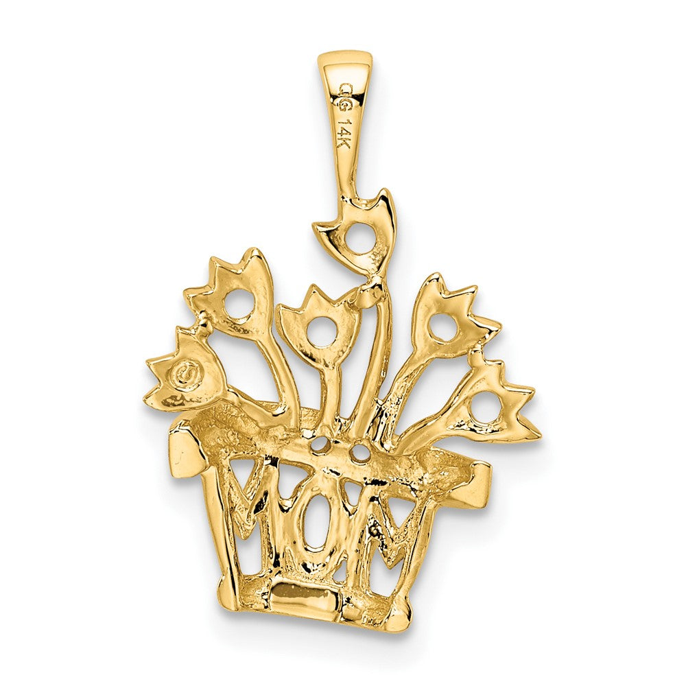 14k 2mm Synthetic AAA Diamond Family Jewelry Pendant