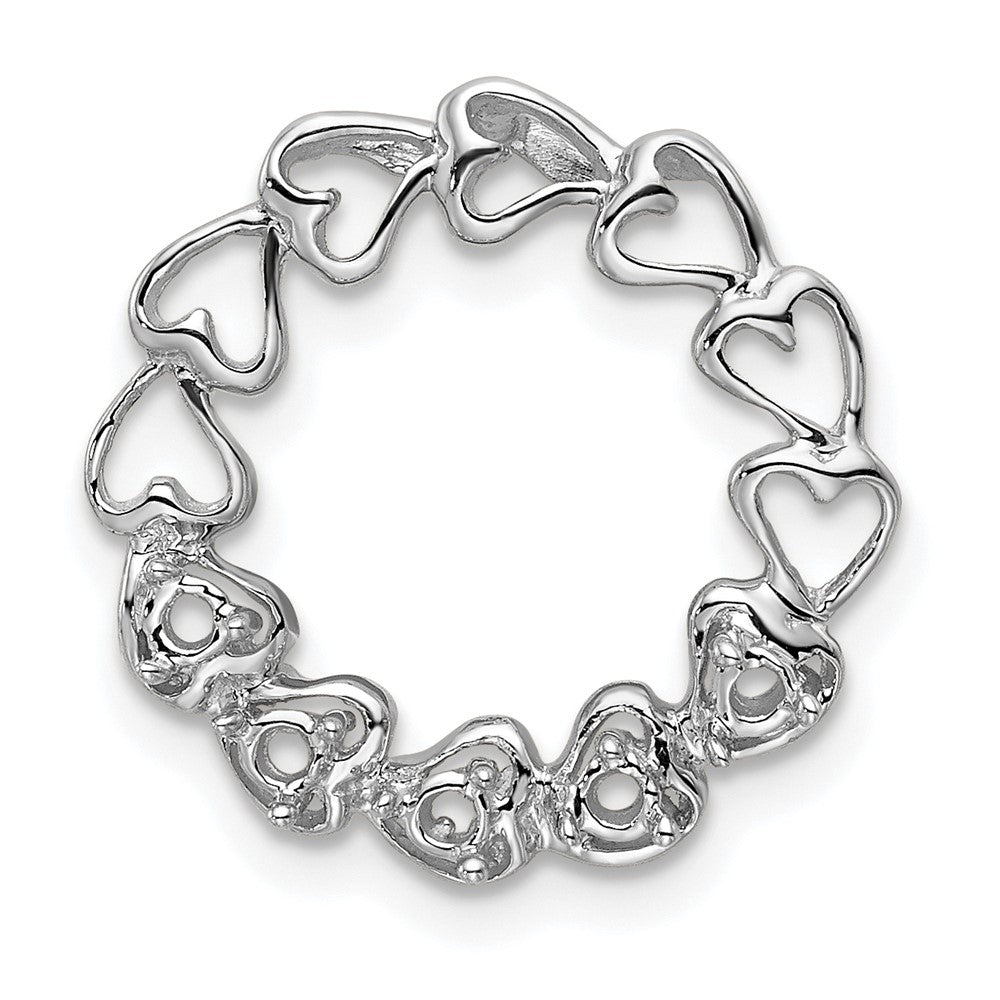 14k White Gold 5 Synthetic Stone Family Pendant