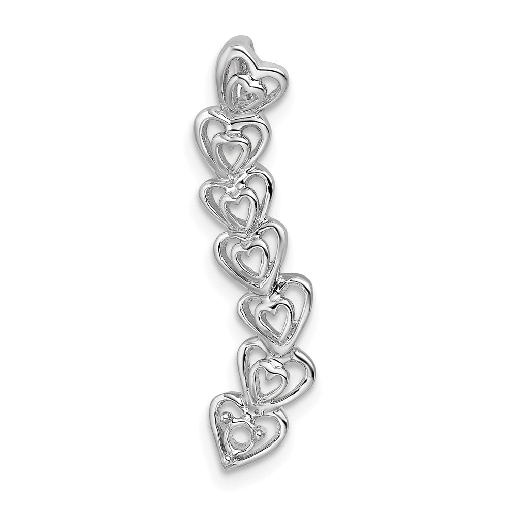 14k White Gold 1 Genuine Stone Family Pendant