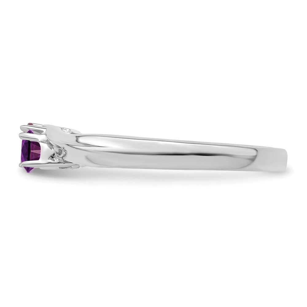 14k White Gold 3mm Synthetic Family Jewelry Ring