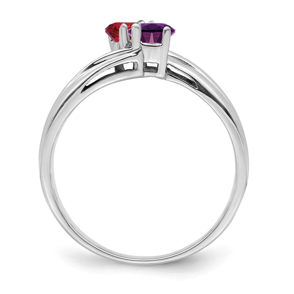Sterling Silver Rhodium-plated Family Jewelry Ring