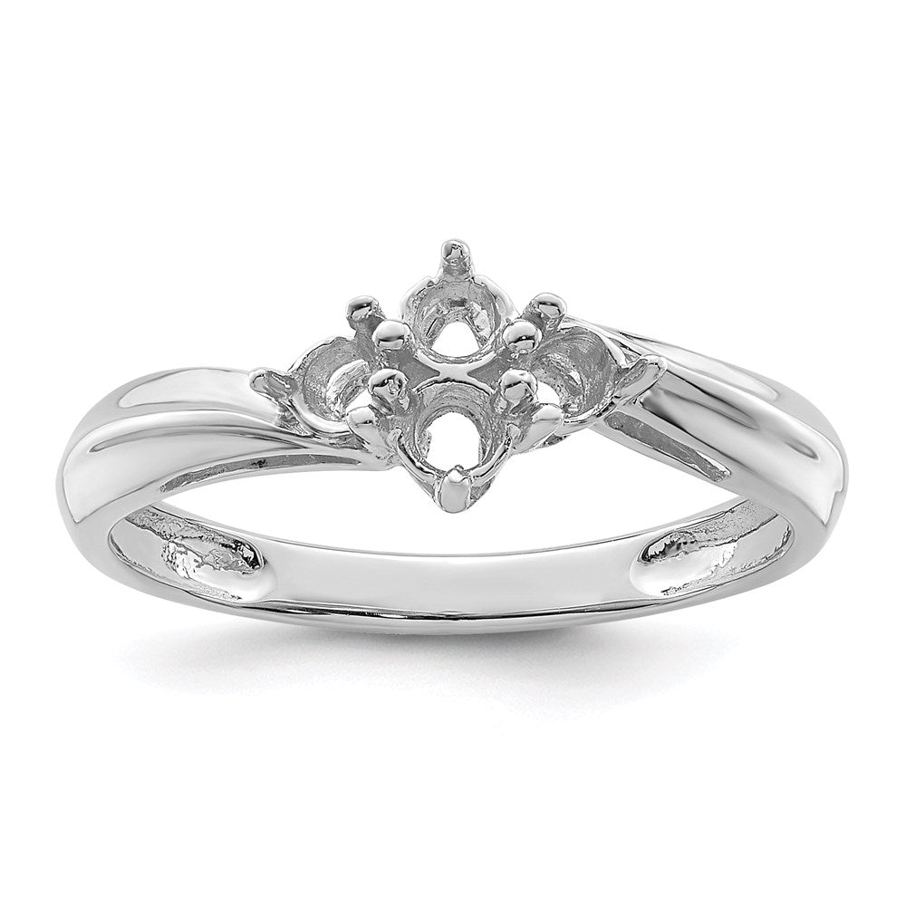 Sterling Silver Rhodium-plated Synthetic 4 Stone Mother's Ring