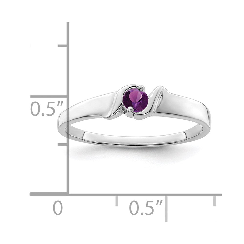 14k White Gold Synthetic Family Jewelry Ring