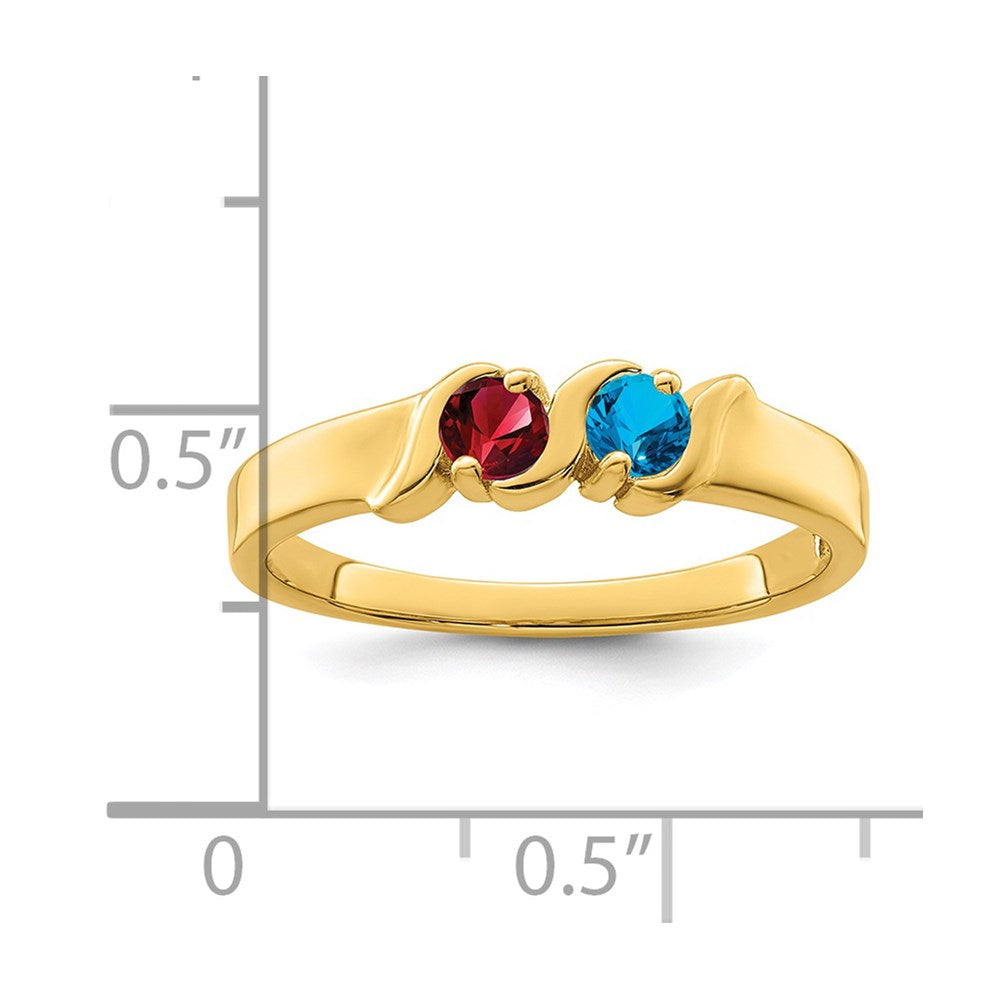 14k Synthetic Family Jewelry Ring