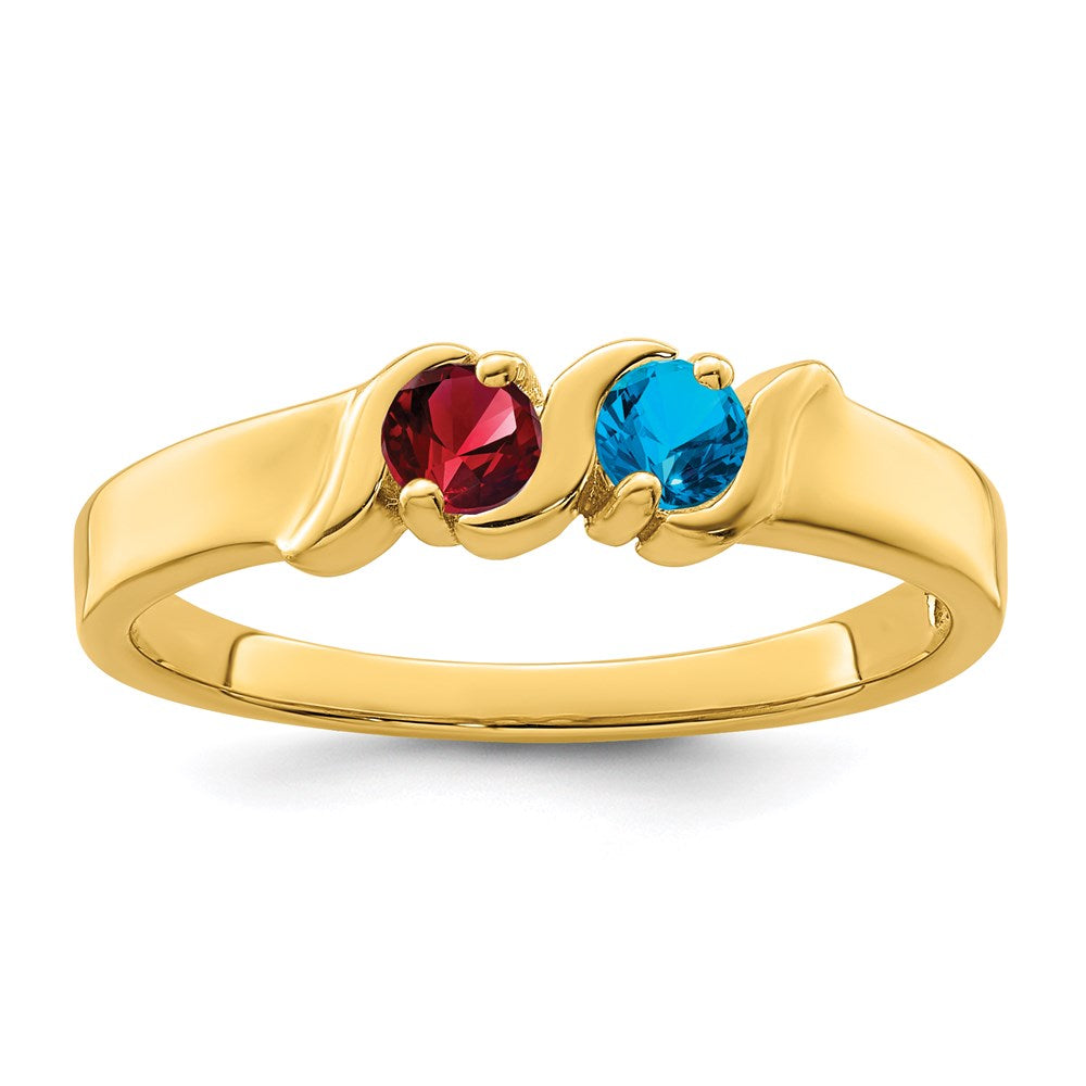 14k Synthetic Family Jewelry Ring