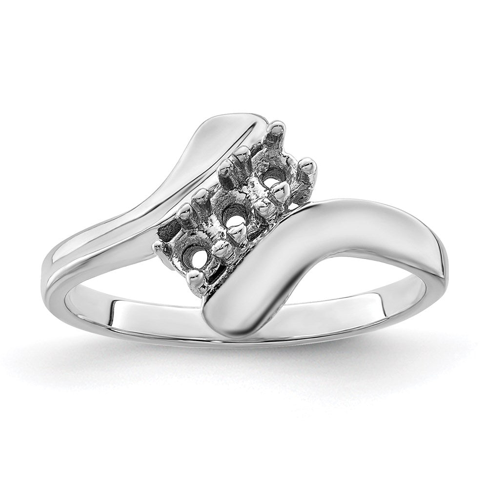 14k White Gold Synthetic Family Jewelry Ring