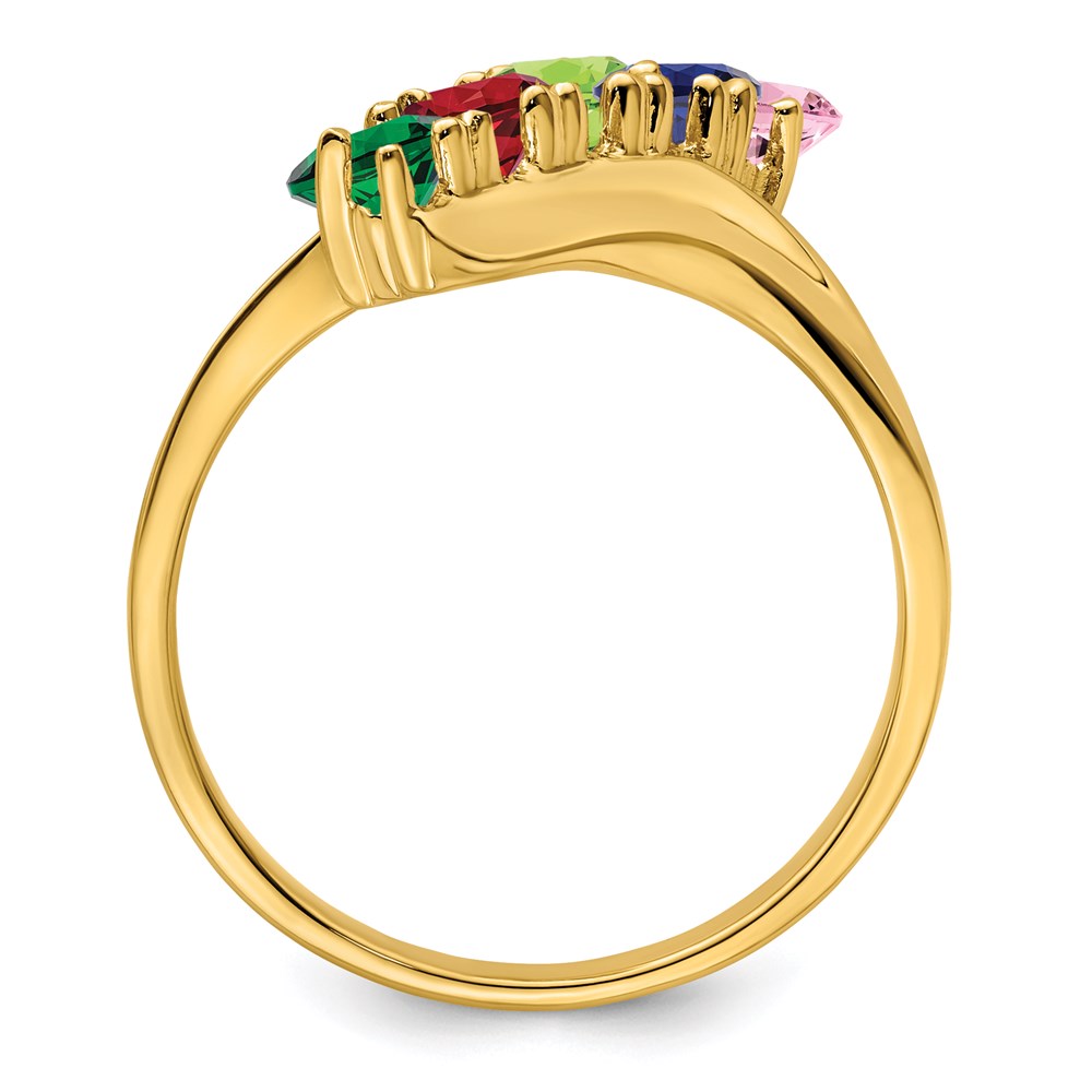 14k Synthetic Family Jewelry Ring