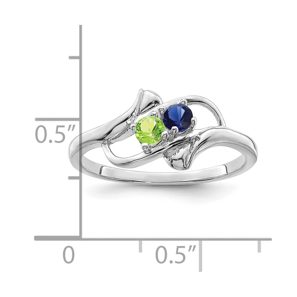 14k White Gold Family Jewelry Ring